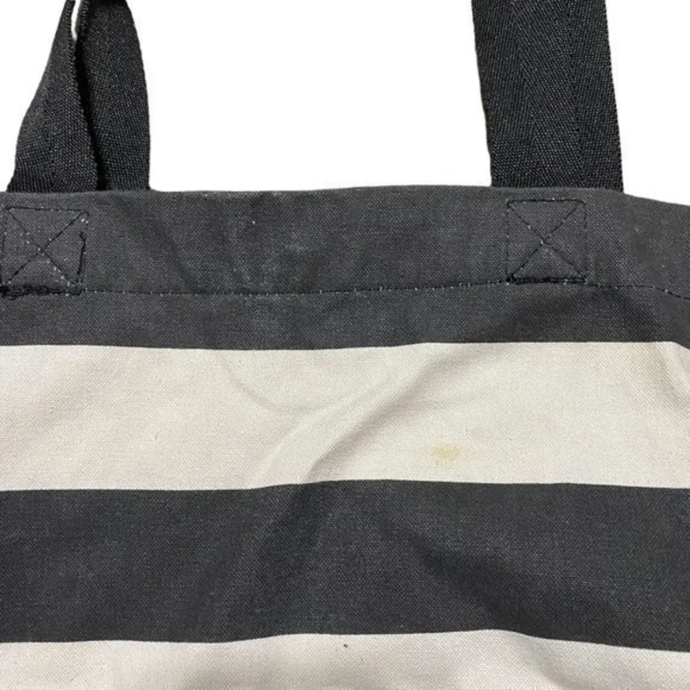 San Francisco Giants MLB Genuine‎ Merchandise Striped Tote Bag Black Cream Pink